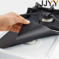 JJYY 1/2/4Pcs Gas Stove Protectors Kitchen Reusable Burner Covers Mat Protector Cleaning Pad Liner Cover Top Gas Stove Protector