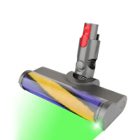 適用Dyson吸塵器升級版綠光絨毛地板刷頭 V7 V8 V10 V11 V15 SLIM SV18 V12 地板吸頭/纖維軟絨