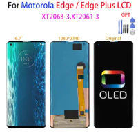 Original 6.7''OLED For Motorola Moto Edge/Edge Plus XT2063-3,XT2061-3 Pantalla Lcd Display Touch Panel Screen Digitizer Assembly