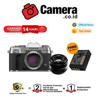 CAMERA.CO.ID - FUJIFILM X-T50 / Fuji XT50 Body Only Mirrorless Camera GARANSI RESMI Silver + PWP XF 