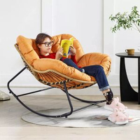 休閒藤椅搖搖椅懶人沙發椅陽台休閒大人午休躺椅藤編搖椅工廠