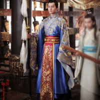 National Hero QuYuan Hanfu Costume Delicate Embroidery Prince Costume for 2016 Newest TV Play Si Mei Ren Song of Phoenix