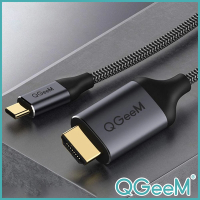 【美國QGeeM】Type-C轉HDMI鍍金口4K高畫質影音傳輸線 1.8M