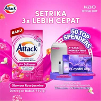 Attack Plus Softener Detergent Powder Semua Jenis Mesin Cuci 750 gr - Laundry Soap Powder