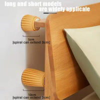 Headboard Stoppers for Wall, Adjustable Threaded Bed Frame Wall Stopper Bed Stoppers for Headboard, Punchfree &amp; Easy Install