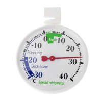 Fridge Thermometer for Traditional Refrigerators Mini Fridges Freezers -30°~40°C Large Dial with Red