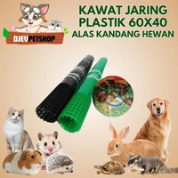 DJEVPETSHOP Kawat Jaring Plastik HDPE Ukuran 60 x 40 cm Alas Kandang Hewan Hitam
