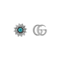 GUCCI GG MARMONT 雙G 花朵造型 耳環 925純銀 古馳
