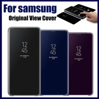 For Samsung Original Smart View Flip Mirror Case For Galaxy S9+/S10 Plus/Note8 Phone LED Cover S-View Cases