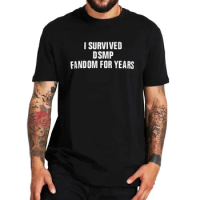 I Survived DSMP Fandom For Year T Shirt Funny Video Game Humor Y2k Tee Tops 100% Cotton Soft Unisex 