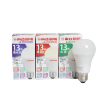 【東亞照明】12入組 LED燈泡 13W 白光 黃光 自然光 全電壓 E27 球泡燈