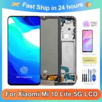 For Xiaomi 6.57''Mi 10 Lite 5G For Ori Mi10 Lite M2002J9G XIG01 LCD Display Touch Screen Digitizer Assembly Replacement
