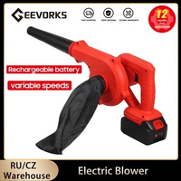 Geevorks 20V 3000mAh Cordless Electric Air Blower Rechargeable Blower Li-ion Handheld Leaf Blower Dust Removal Large Power