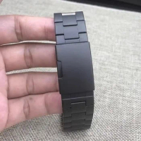 FOSSIL Matte black stainless steel watch strap with 22MM adapter FS4656 FS4682 FS5586 men's watch accessory