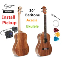 Đàn Ukulele 30 Inch Acacia Điện Mini Baritone Acoustic 4 Dây Đàn Ukelele Lắp Đặt Bán Du Lịch Guitar