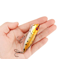 Lure Popper klasik 7cm/13gr mpan Pancing Ikan Minnow Popper Top Water Fishing Lure Treble Kail