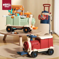 Koala Sliding Tableware Train Mainan Edukasi Anak Masak Masakan Koala Diary Dollhouse Mainan Mobil-M
