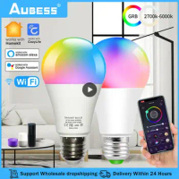 1~8PCS Homekit Smart Bulbs RGBCW E27 Led Lamp Dimmable Warm White Night Lamp Cozylife App Voice Control With Google Home Alexa
