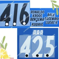 Super A Retro 2018 2019 sErGio bale kRoos number font print, Hot stamping patches badges