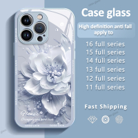 Ốp kính hoa đẹp phù hợp với iPhone 15 Pro Max iPhone 14 Pro Max 14 13 12 11 Pro Max XS 6 8 7 Plus 11