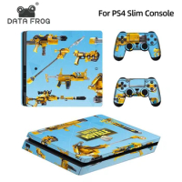DATA FROG Console Skin Cover For Playstation 4 Slim Console For PS4 Slim Vinyl Decal Skin Stickers Controller Accessories 2023