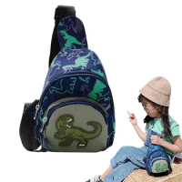 Kid's Shoulder Bag Cartoon Dinosaur Sling Shoulder Bag Boys Girls Toddlers Sling Bag For Outdoor Travel Easy To Carry