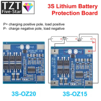 3S 12V 15A / 20A BMS 18650 Lithium Battery Protection Board 11.1V 12.6V Anti-overcharge With Balance And Temperature Control