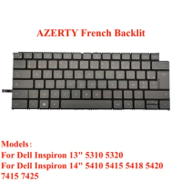 0MVRMH Italian French AZERTY Backlit Keyboard For Dell Inspiron 14-5410 5415 5418 5420 7415 7425 16-5620 ITA FRA 0KJ7XV Gray