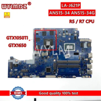 FH50Q LA-J621P with R5 /R7CPU GTX1650/GTX1050TI GPU Laptop Motherboard For Acer Nitro AN515-34 AN515-34G notebook Mainboard