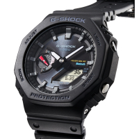 CASIO 卡西歐 G-SHOCK 藍牙 太陽能電力 八角形手錶(黑_GA-B2100-1A)