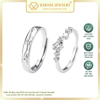 Nhẫn đôi Bạc Italy S925 ánh sao lấp lánh Freesize Starlight Love NC250-310-589-530 KERNEL JEWELRY ND
