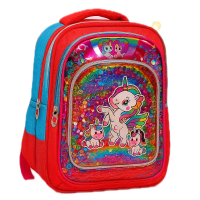 Tas Ransel Anak Unicorn Ceria Glitter Rainbow Series dengan Desain Warna-warni dan Motif Unicorn Men