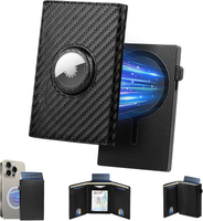 Smart AirTag Wallet Card Holder For Men, Magnetic Separation malist Wallet Compatible with phone 11+