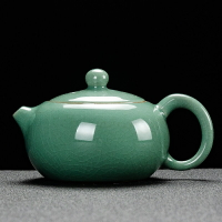 家用簡約陶瓷哥窯功夫茶具茶壺開片可養泡茶壺大號冰裂釉單壺