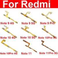 On Off Button Power Volume Key Switch Flex Cable For Xiaomi Redmi Note 9 9s 9T 10 Pro 10S Note 11 Pro 4G 5G Replacement Parts