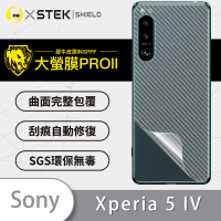 【o-one大螢膜PRO】Sony Xperia 5 IV 滿版手機背面保護貼(CARBON款)