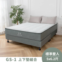 【HOLD-ON】舉重床GS-1 上下墊組合(德國高碳錳鋼獨立筒床墊與弓形彈簧下墊的完美組合 標準雙人5尺)