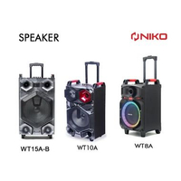 NIKO Speaker WT8A / WT10A / WT15A(B) Speaker Bluetooth Portable Trolley Free Microphone WT10(A)