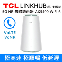 【TCL】TCL LINKHUB HH512 5G NR 無線分享路由器 AX5400 WiFi 6