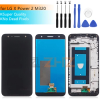 For LG X POWER2LCD Display Touch Screen Digitizer Assembly M320 Display 2017 m320g With Frame Repair Parts