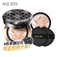 AGE20 s 鉑金奢華光綻爆水粉餅SPF50+/PA++++ BE-21亮白色/14g---(1殼2蕊)