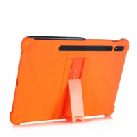 Soft Silicone Anti-fall Case for Samsung Galaxy Tab S9 FE 5G SM-X515 X510 X710 X716 X718 S8 S7 Shockproof Cover Stand Holder
