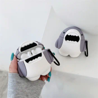 Disney 3D Cute Silicone Headset Cover for apple AirPods 1 2 3 Pro Cartoon Shark Wireless Bluetooth Earphone Case Box for AirPods