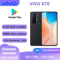 Vivo X70 5G Smart Phone Android Dimensity 1200 6.56 inches Screen ROM 128GB 4400mAh 44W Super Charge NFC 32MP used phone