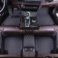 Luxury Double Layer Wire Loop Carpets For Subaru XV 2020 2019 2018 Car Floor Mats Interior Accessories Custom Protector Covers