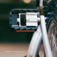 ROCKBROS Folding Bike Pedal,MTB Aluminum Anti-slip Bicycle Pedal,Foldable Reflective Self-lubricating Bearing Cycling Pedals