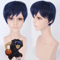 Anime Kuroko no Basket Aomine Daiki Cosplay Wig Halloween Anime Universal Black Blue Synthetic Hair Cosplay Wigs + wig cap