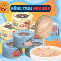 Pate Cá Ngừ Trắng Nhiều Thịt Nhiều Nước Sốt - Pate Mèo Đội Nón Lá Siêu Hot Bên Trung - Pate Dành Cho