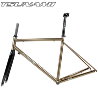 TSUNAMI V01 Carbon fiber fork ultra-light road bike frame 700 * 23 / 25c Renault 520 steel frame wit