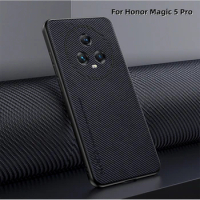 For Honor Magic 5 5Pro Case Fashion Carbon Fiber Stripe PC Matte Bumper For Honor Magic 5 4 Pro TPU Shockproof Hard Cover Coque